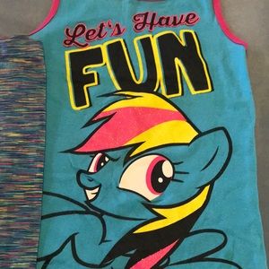 My lil pony girl 10//12 tank and free leggings